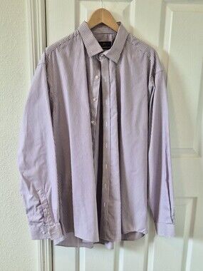 Club Room Lavender and White Stripe Dress Shirt